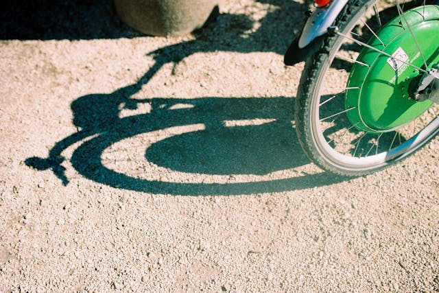 bicycle and its shadow